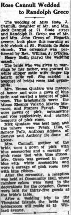 wedding article randolph greco 6july 1940
